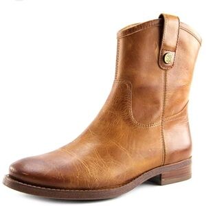 Vince Camuto Payatt Boots Size 8 M Warm Cognac Patina Round Toe